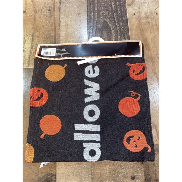 Midnight Market Halloween Table Runner Orange Pumpkins 13x54 - Picture 4 of 5